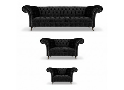 Chesterfield bankstel 3-delige complete woonkamerset nieuwe bankstellen bankstel  Chesterfield bankstel 3-delige complete woonkamerset nieuw bankstel