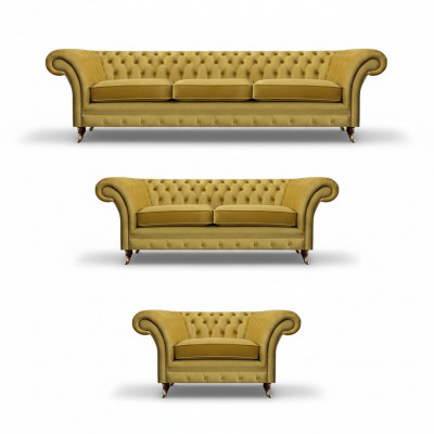 Chesterfield bankstel set luxe complete woonkamer meubilair inrichting