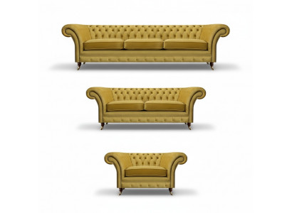 Chesterfield bankstel set luxe complete woonkamer meubilair inrichting