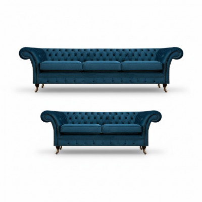 Zitbank Chesterfield Stoffen bank Sofa Bank Beklede fauteuil Woonkamer