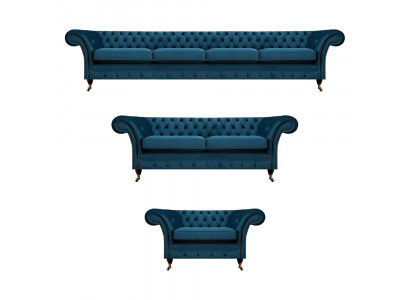 Designer bankstel Set Chesterfield woonkamer bankstel bank gestoffeerde meubels 4+2+1