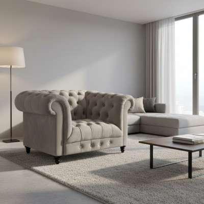 Chesterfield fauteuil woonkamer gestoffeerde meubels zitting gestoffeerde fauteuil nieuw interieur
