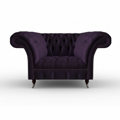 Gestoffeerde meubels Luxe fauteuil Gestoffeerde zit woonkamerbank Paarse meubelen Chesterfield