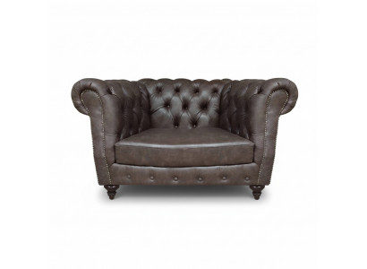 Fauteuil Woonkamer Bruin Inrichting Bank Bekledingsmeubilair Leren Zitting Chesterfield