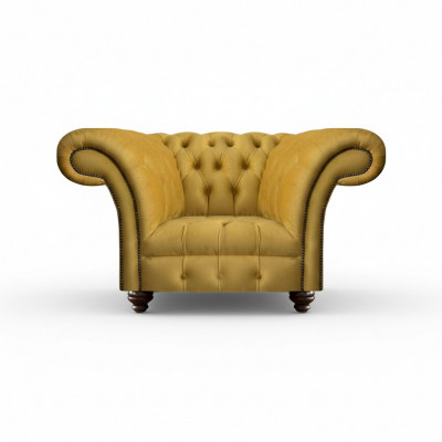 Chesterfield Moderne Fauteuil Luxe Design Woonkamer Zitmeubilair Textiel Nieuw