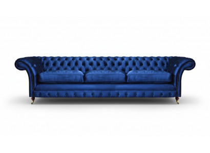 Chesterfield bank, driezitsbank, moderne zitmeubelen, interieur, stoffering, stof.