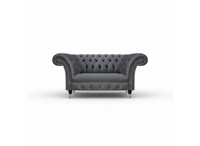 Woonkamer Grijze Chesterfield 2-zits Designer Meubelbekleding Tweezitter