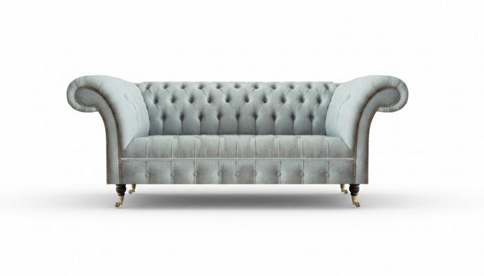 Lichtgrijze Chesterfield gestoffeerde meubels woonkamer 3-zitsbank Luxe meubels