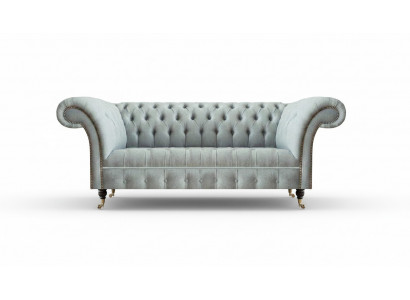 Lichtgrijze Chesterfield gestoffeerde meubels woonkamer 3-zitsbank Luxe meubels