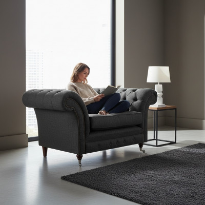 Luxe Chesterfield Fauteuil Woonkamer 1-Zits Stoffen Woonkamer Meubels