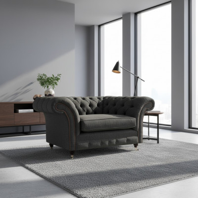 Luxe Chesterfield Fauteuil Woonkamer 1-Zits Stoffen Woonkamer Meubels