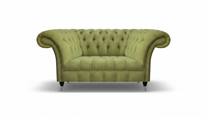 Woonkamer Groene Chesterfield Tweezitsbank Gestoffeerde Sofa's Designmeubels