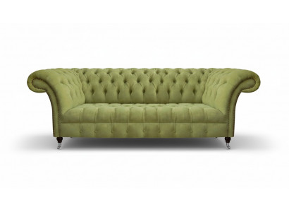 Chesterfield lichtgroene bank moderne woonkamer driezitter luxe meubels