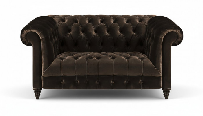 Chesterfield Exclusieve Bruine Bank Moderne Tweezits Bankstel meubels