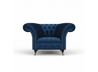 Blauer Chesterfield Eenzitter Woonkamer Fauteuil Bekleding Moderne Meubels