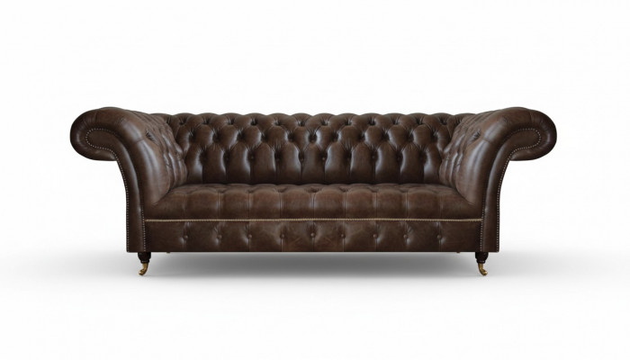 Bruine Chesterfield leren bank woonkamer banken designer robuuste meubels