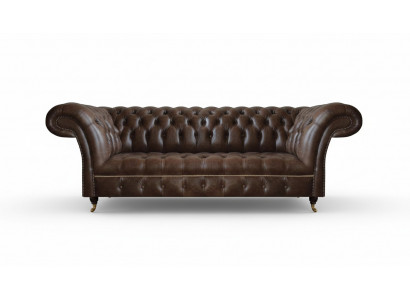 Bruine Chesterfield leren bank woonkamer banken designer robuuste meubels