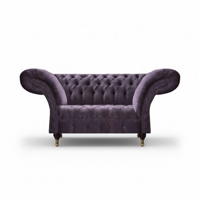 Lila Chesterfield Tweezitter Moderne Woonkamer Bekledingsbank Elegante Sofa