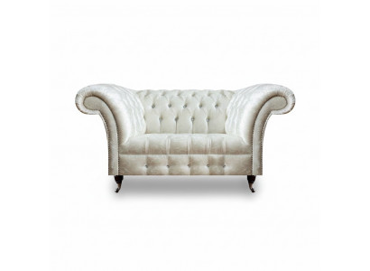 Chesterfield woonkamer bank designer witte tweezitsbank zitmeubel