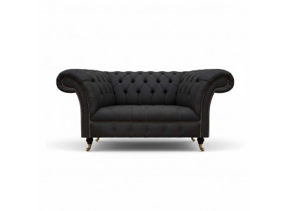 Luxueuze Chesterfield Sofa's Ontwerper Zwarte Tweezitsbank Woonkamer Meubels