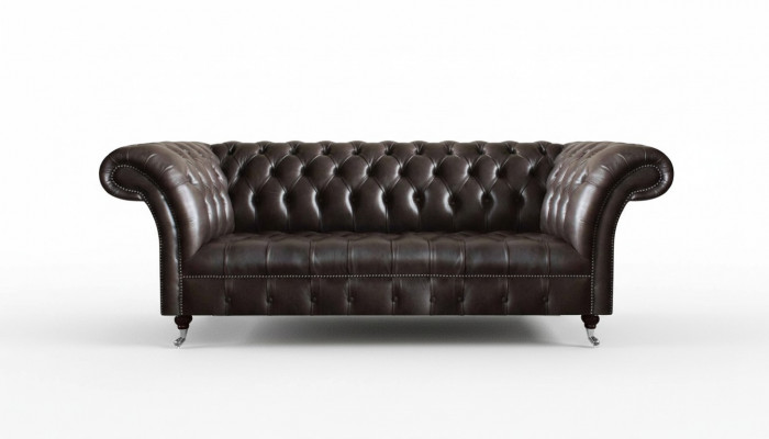 Chesterfield Leren Meubels Luxueuze Driezitsbank Woonkamer Elegante Banken
