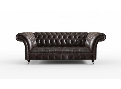 Chesterfield Leren Meubels Luxueuze Driezitsbank Woonkamer Elegante Banken