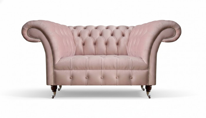 Chesterfield Rosa Tweezitsbank Woonkamer Luxe Gestoffeerde Meubels Bank