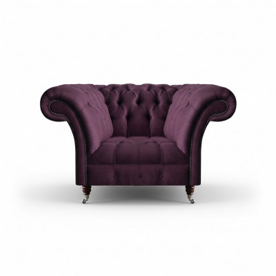 Chesterfield Lila Fauteuil Woonkamer Eenzitter Designer Elegante Leunstoel
