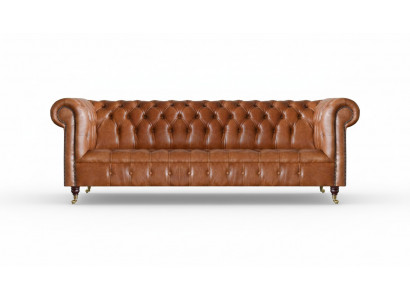 Woonkamer vierzits Chesterfield designbankstellen luxe leren sofa's