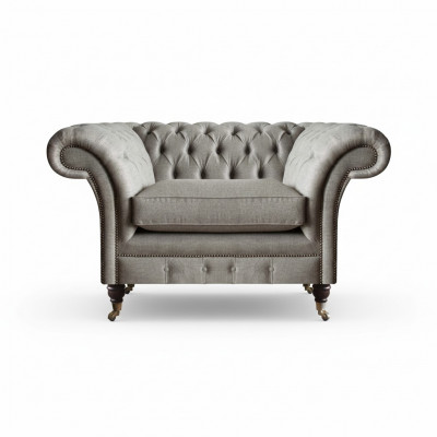 Modernere Chesterfield-eenzitter woonkamer designer fauteuil textiel meubelstukken