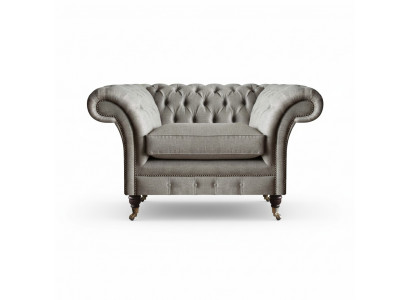 Modernere Chesterfield-eenzitter woonkamer designer fauteuil textiel meubelstukken