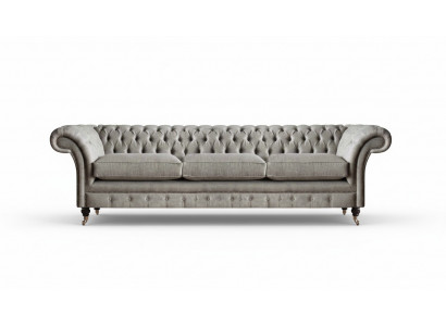 Chesterfield grijze driezits woonkamer gestoffeerde sofa's designer banken