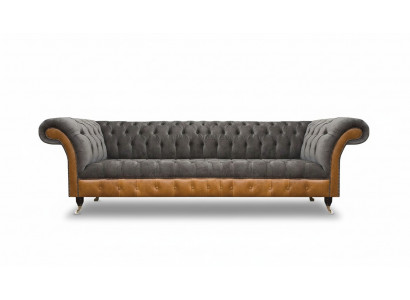 Luxe Chesterfield 4-zits designer viersitzer textiel bank sofa's