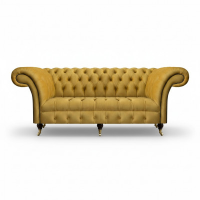 Chesterfield Luxe Meubels Driezitsbank Sofa Bankstel Textiel Gestoffeerde Bank Woonkamer