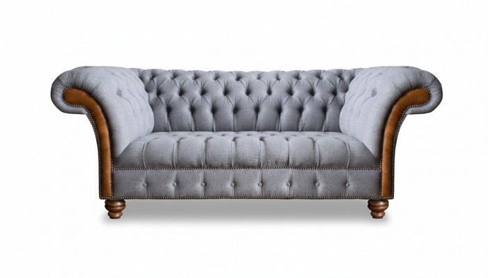 Luxus modern driezitsbank sofa woonkamer Chesterfield textiel meubel