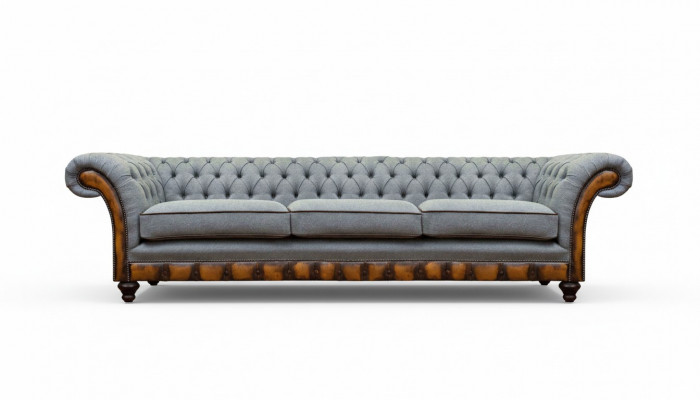 Lichtgrijze woonkamer moderne bank exclusieve driezits designer meubels