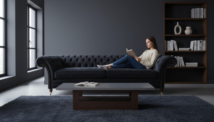 Luxe Chesterfield gestoffeerde tweezits designer stoffenbanken meubelen