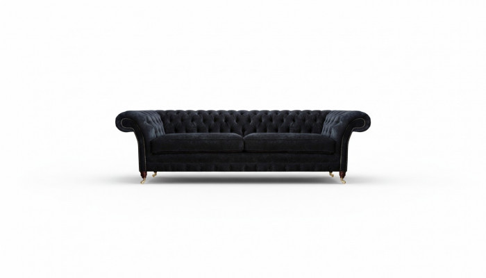 Luxe Chesterfield gestoffeerde tweezits designer stoffenbanken meubelen
