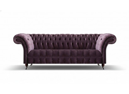 Lila Chesterfield Woonkamer Vierzits Designer Bankstel Stijlvol Meubilair