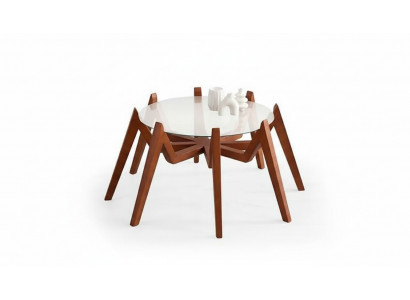 Salontafel in moderne stijl nieuwe hoogwaardige woonkamermeubelen van glas en hout.