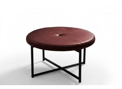 Salontafel met nieuw hoogwaardig leren tafelblad nieuw woonkamermeubilair Kastanjebruin