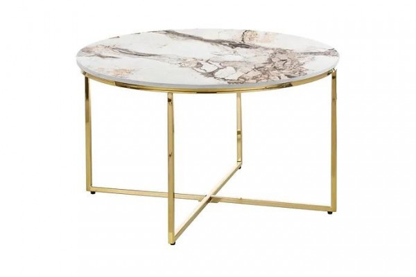 Salontafel moderne woonkamer meubels minimalistische metalen tafelblad Beige Nieuw