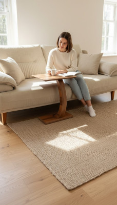 Rechthoekige bijzettafel luxe woonkamer MDF spaanplaat bruin nieuw