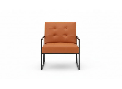 Woonkamer fauteuil Oranje Nieuwe luxe metalen poten Stoffering van textiel