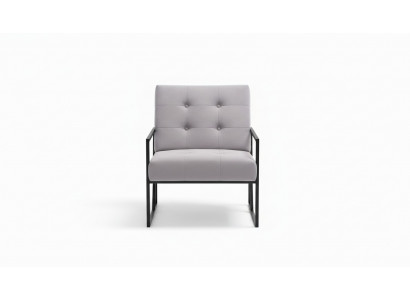 Woonkamer fauteuil Paarse kleur Metalen poten Textiel 1-zits Chesterfield