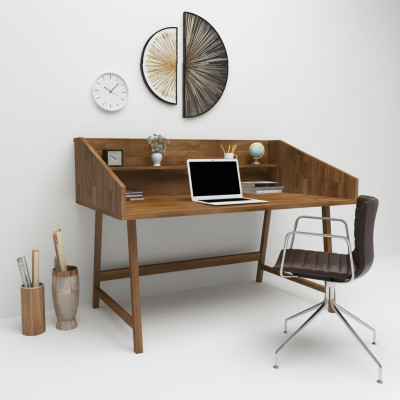 Hoogwaardige houten tafel Designer bureautafel Moderne houten meubels Bureau