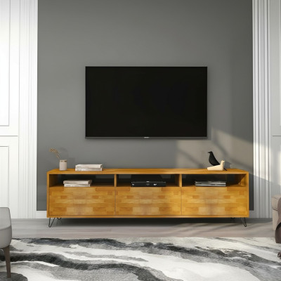 Bruin woonkamer dressoir Robuuste tv-standaard Moderne houten meubels