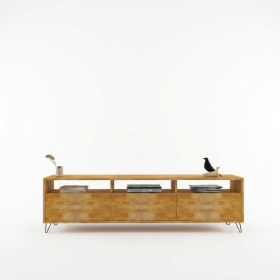 Bruin woonkamer dressoir Robuuste tv-standaard Moderne houten meubels