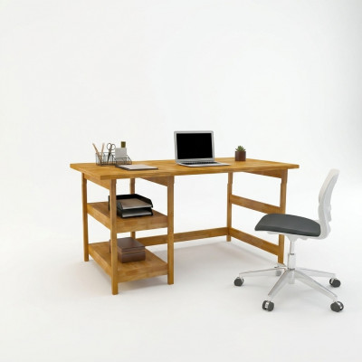 Bruine bureautafels Designer Hoogwaardige houten tafel Moderne bureaus