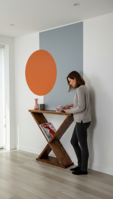 Bruine consoletafel Moderne bijzetmeubels Luxe robuuste tafel